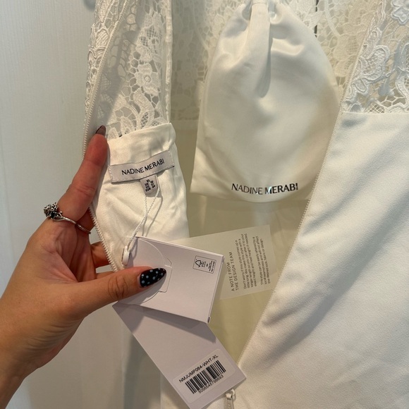 Nadine Merabi Hattie White Jumpsuit - Picture 7 of 8